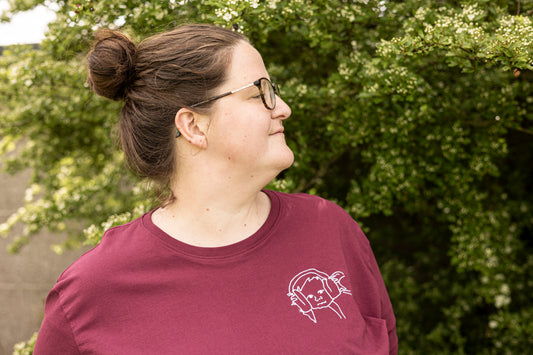 T-shirt met gepersonaliseerde lijntekening