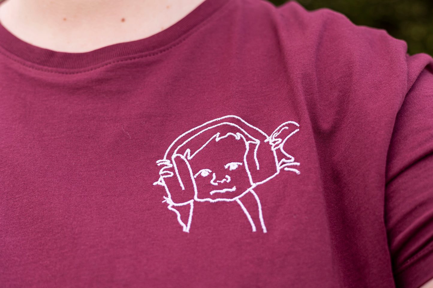 T-shirt met gepersonaliseerde lijntekening