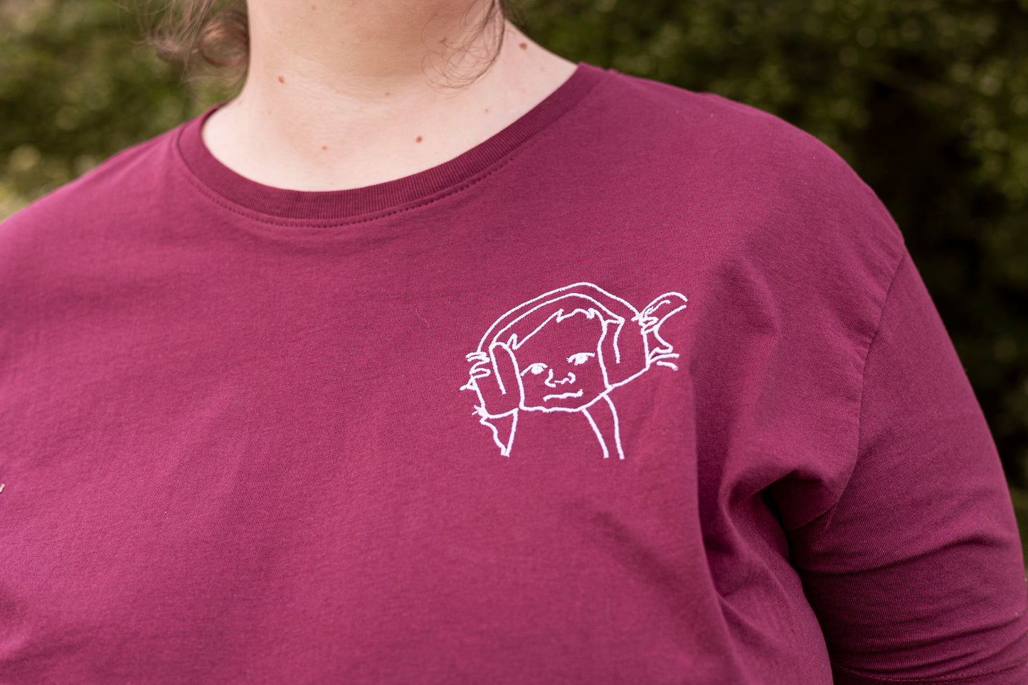 T-shirt met gepersonaliseerde lijntekening