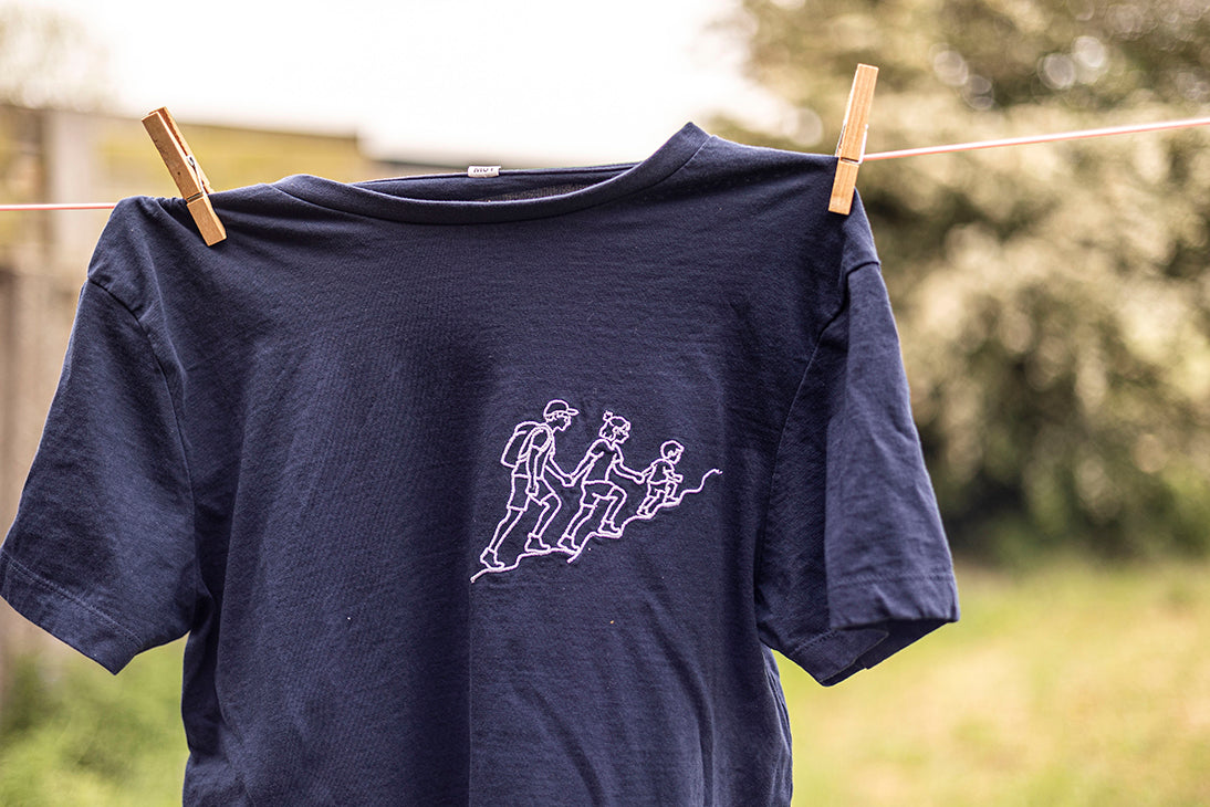 T-shirt met gepersonaliseerde lijntekening
