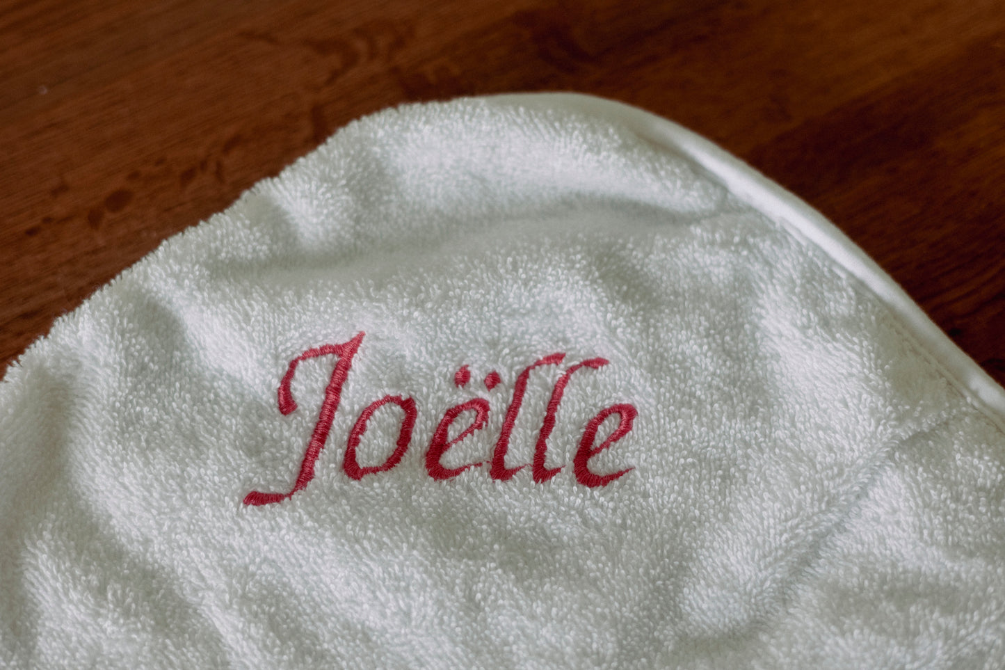 Baby handdoek met capuchon – gepersonaliseerd met naam