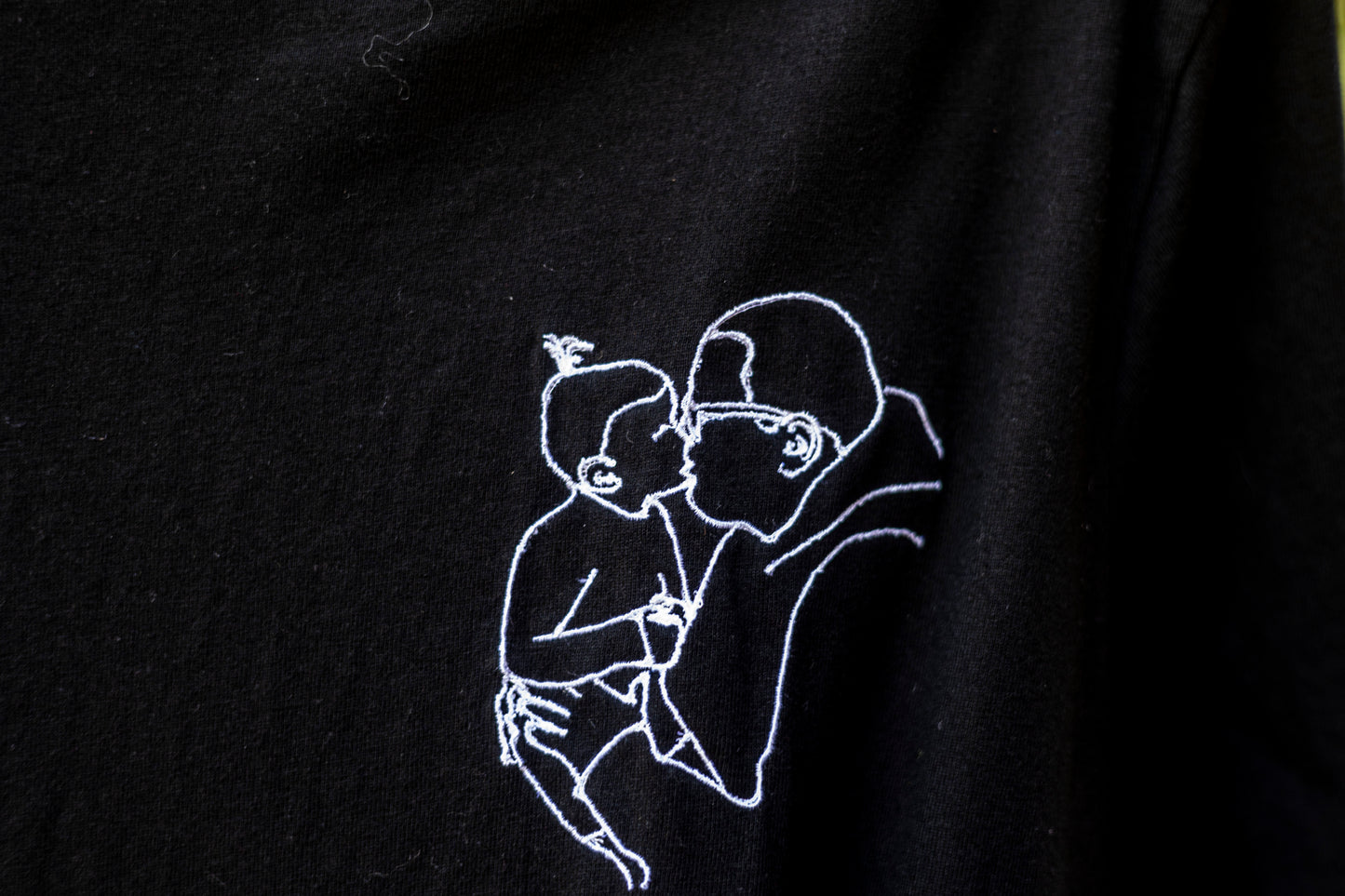T-shirt met gepersonaliseerde lijntekening